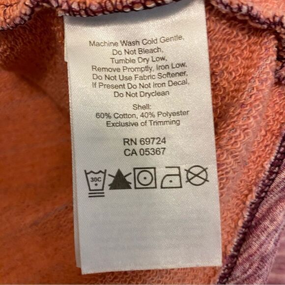 Columbia Girls jacket Youth pink cotton blend hoodie sweatshirt full zip S 7/8 - Picture 5 of 9